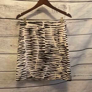 Zebra print mini skirt